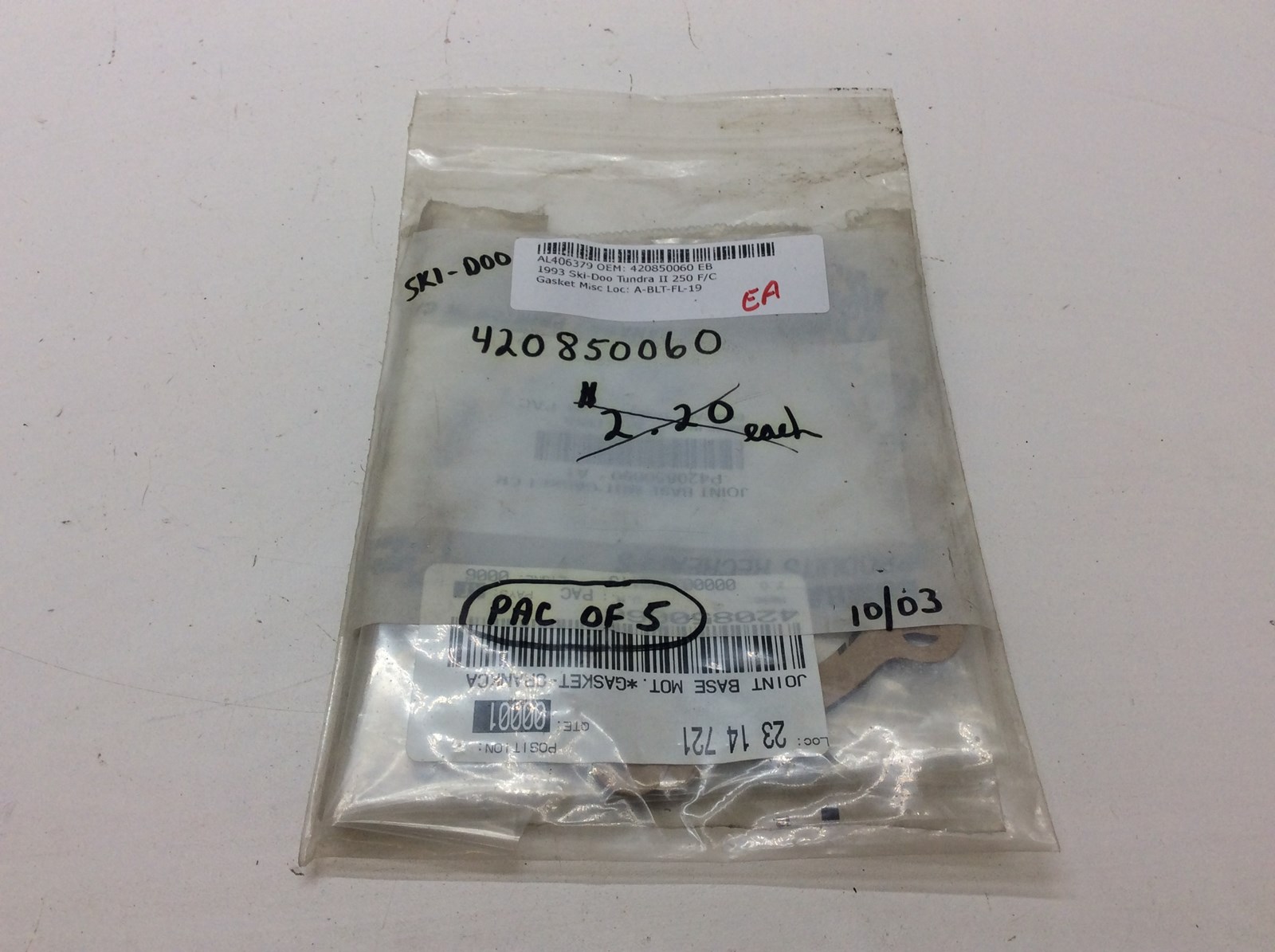 1993 Ski-Doo Crank Case Center Gasket