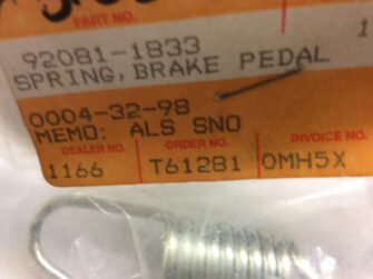 2000 Kawasaki Spring, Brake Pedal
