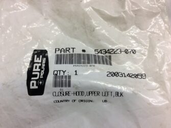 2002 Polaris Closure Hood Upper Left Black