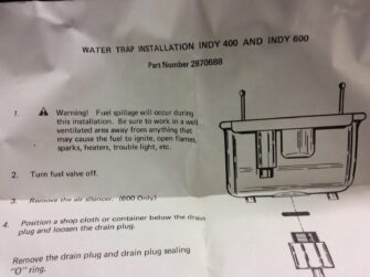 Water Trap Kit