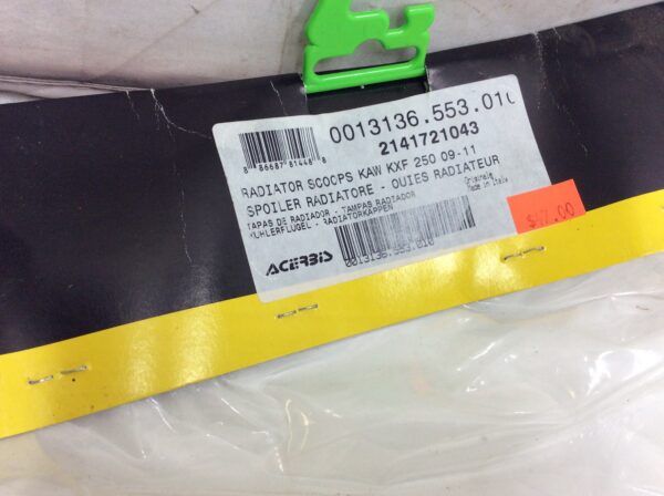 2009 Kawasaki KFX 250 Acerbis Replacement Radiator Shrouds 2141721043 - Image 2