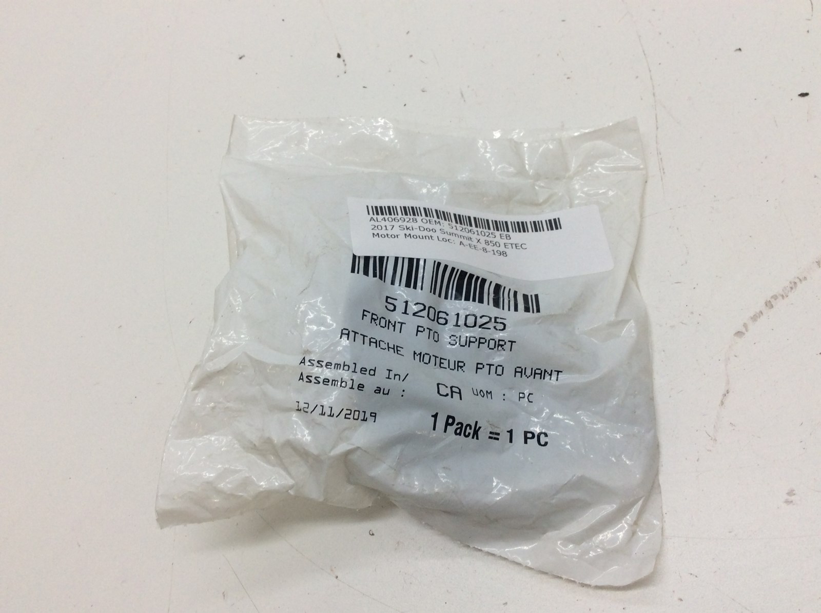 2017 Ski-Doo Front PTO Engine Support Bracket