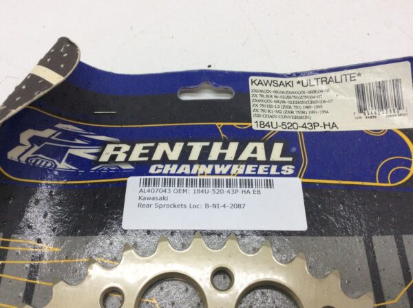 New Aluminum Rear Sprocket - 520X43T - Image 2