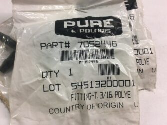 2017 Polaris Fitting, T, 3/16 Polyethylene