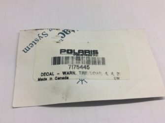 2010 Polaris Decal, Warning Label, Tire/Load