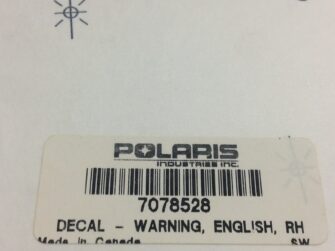 2000 Polaris Decal, Warning General Operation, English