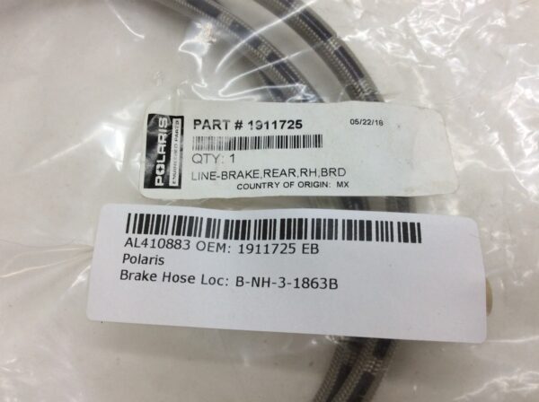Right Rear Braided Brake Line - fits Ranger - Image 2