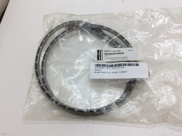 Right Rear Braided Brake Line - fits Ranger