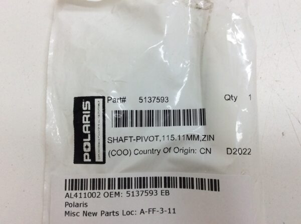 Rear Suspension Pivot Shaft - Image 2