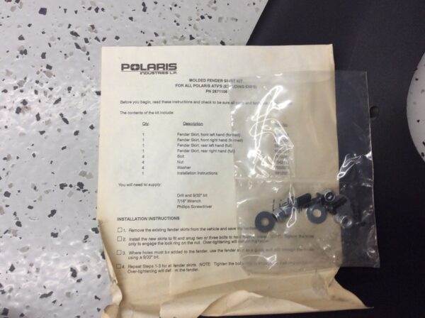 1993 Polaris Fender Skirt Kit - Image 5