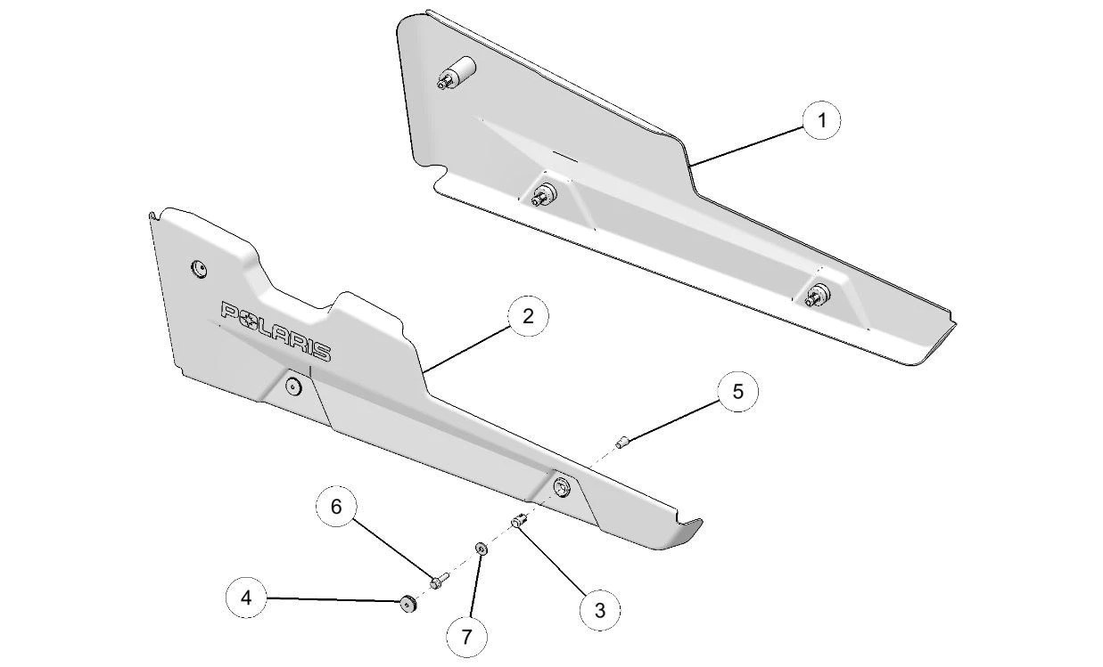 2016 Polaris General Low Profile Rock Sliders 2881102 - Image 3