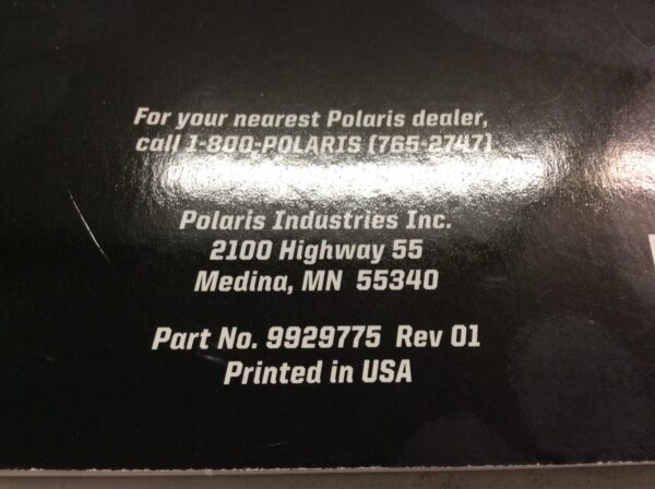 2020 Polaris Owners Manual - Image 4