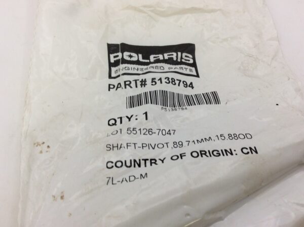 2016 Polaris Shaft-Pivot 89.71MM 15.88 OD