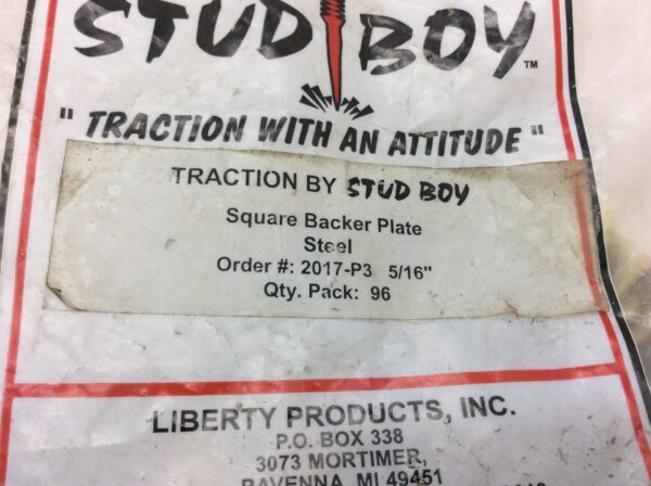 Stud Boy Steel - Gold - 5/16in. Thread Square Backer Plates - 2017-P3 96 PACK - Image 2