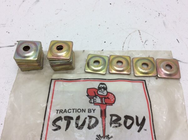 Stud Boy Square Backer Plates - Steel - Gold - 5/16in. Thread - 2017-P1  24 PACK - Image 2
