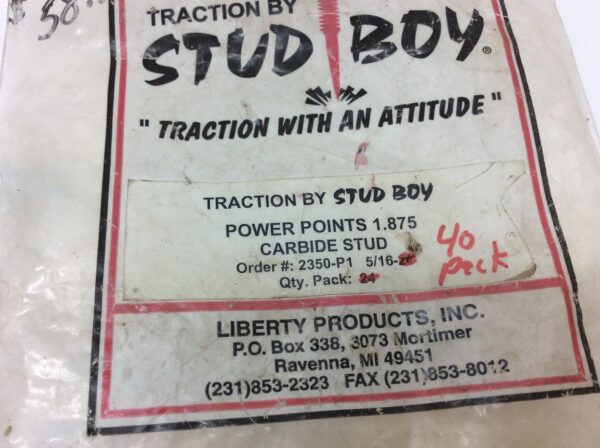 STUD BOY POWER POINT CARBIDE PUSH THROUGH STUDS 1.875 40/PK - Image 3