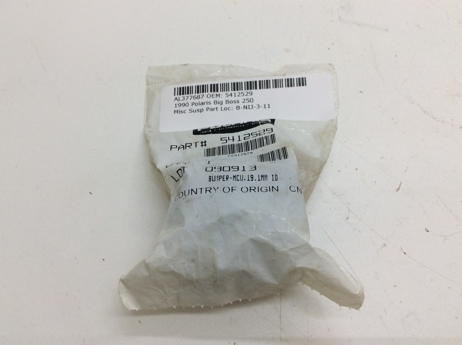 1990 Polaris BUMPER-MCU,19.1MM ID - Supercedes 5410535, 5410791, 5411468.