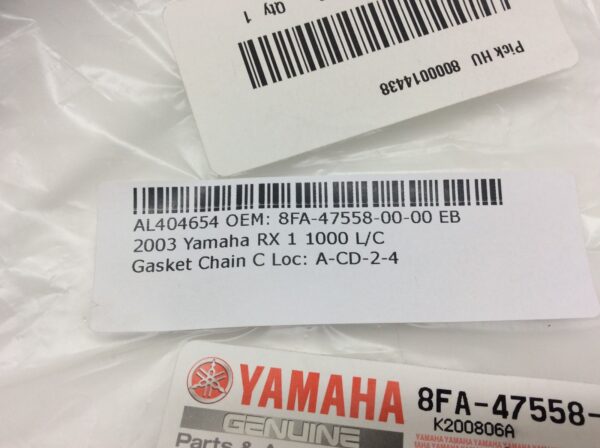 2003 Yamaha NOS GASKET CHAIN CASE - Replaced by # 8FA-47558-01-00 - Image 2