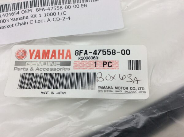 2003 Yamaha NOS GASKET CHAIN CASE - Replaced by # 8FA-47558-01-00 - Image 3