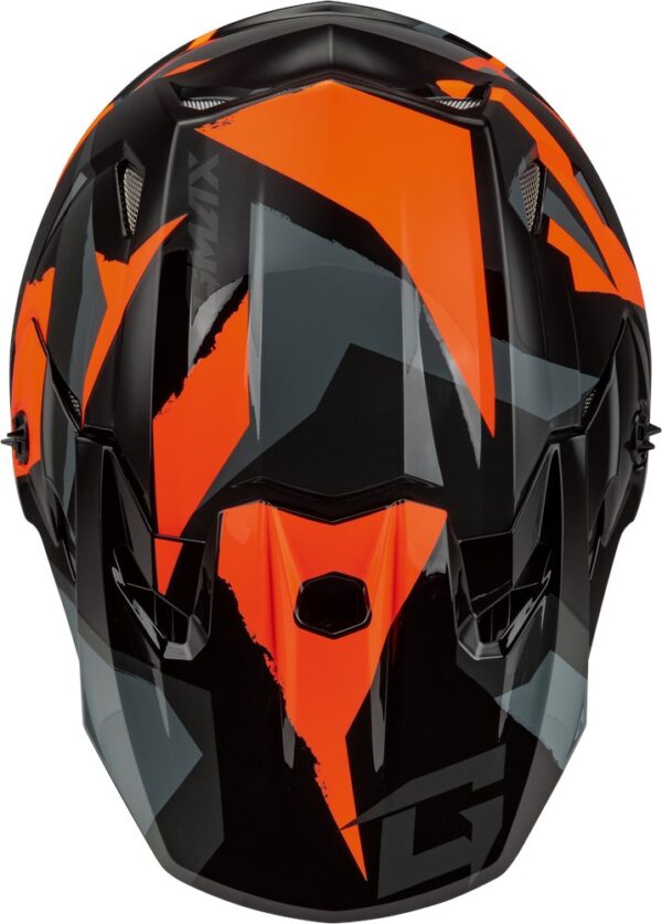 GMAX MX-96S SPLINTER HELMET BLACK/ORANGE LG - Image 3