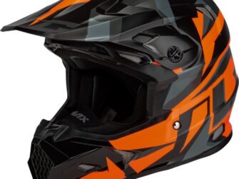 GMAX MX-96S SPLINTER HELMET BLACK/ORANGE LG
