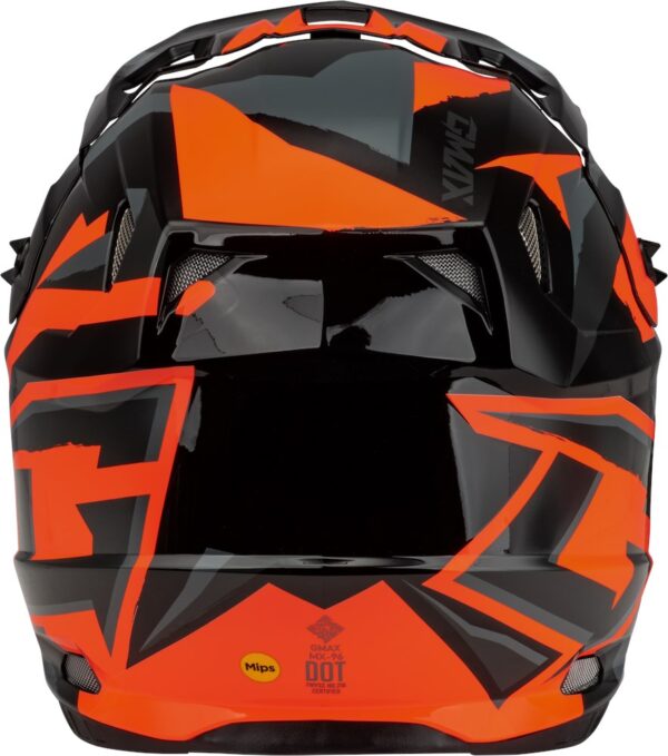 GMAX MX-96S SPLINTER HELMET BLACK/ORANGE LG - Image 4