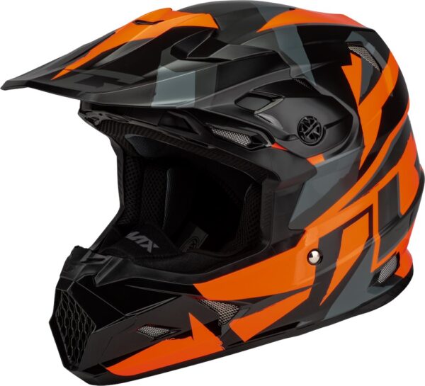 GMAX MX-96S SPLINTER HELMET BLACK/ORANGE LG