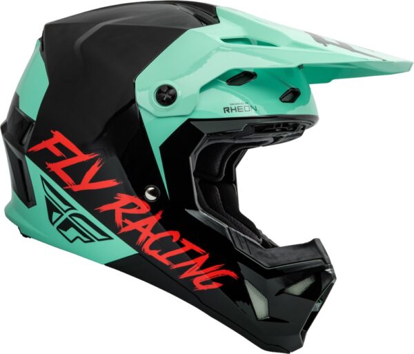 FLY RACING FORMULA CP S.E. RAVE HELMET BLACK/MINT/RED 2X - Image 4