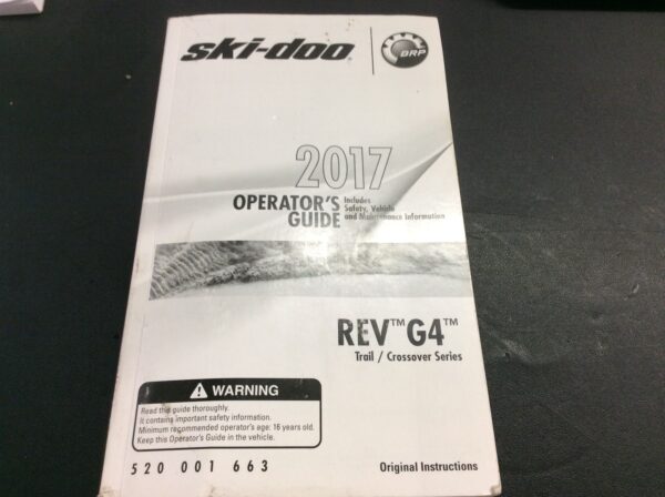 2017 Ski-Doo Operators Guide - REV G4
