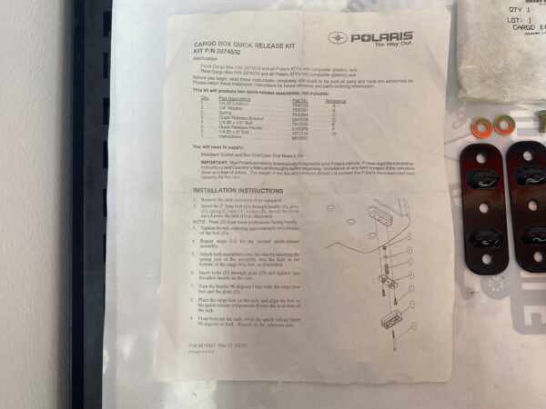Cargo Box/ Rack Quick Release Kit- NLA - Image 4
