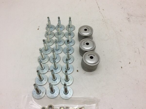 Woody's stud 1.325 Grand master studs,  Mega  backer plates, 24 PGK 5/16"  lock nuts. For 1 ply tracks - Image 2