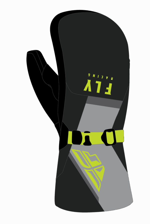 CASCADE MITTENS BLACK/GREY/HI-VIS XL