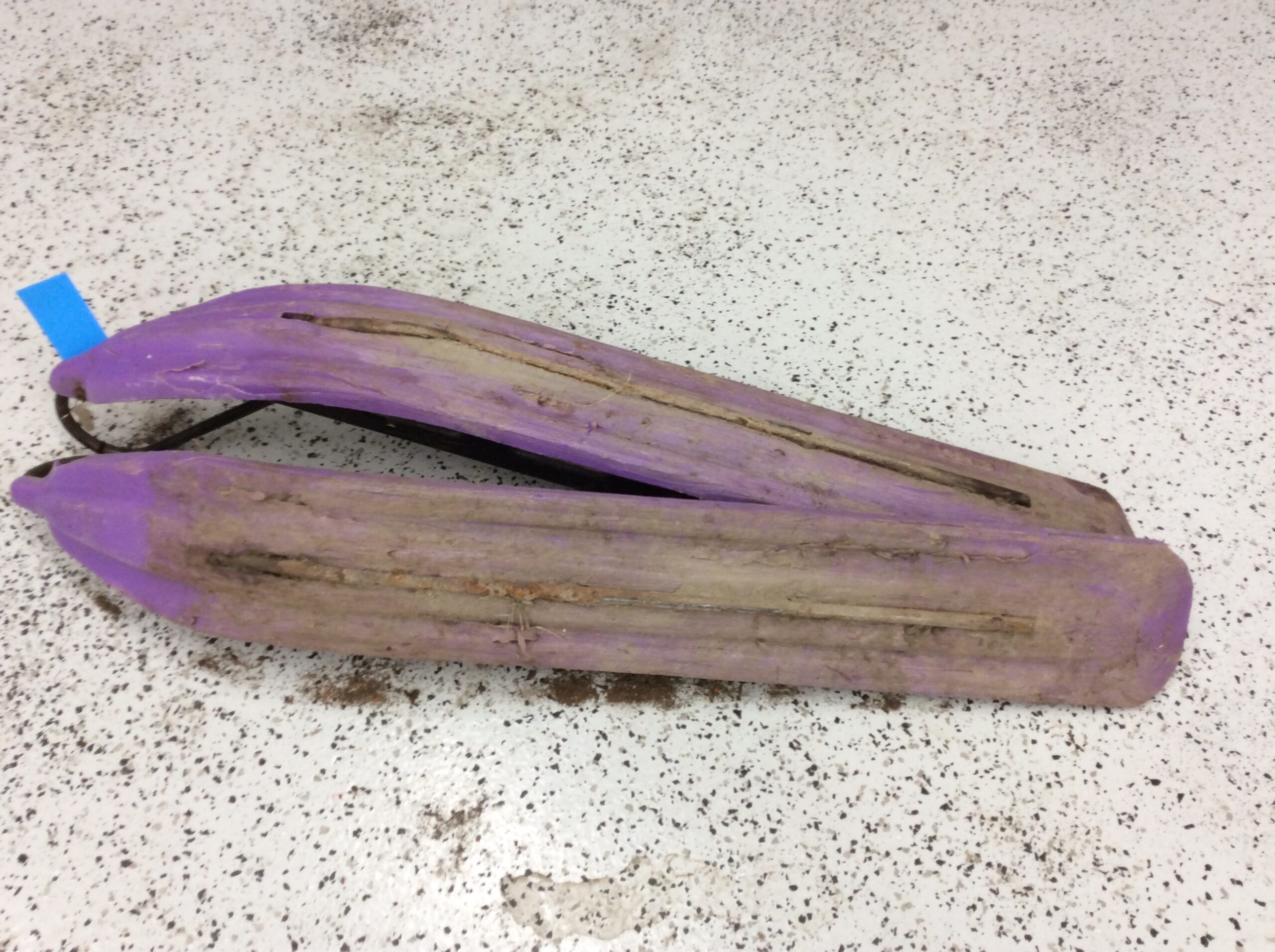 1996 Polaris Metal Ski Set Purple Skins - Image 6