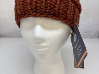 ACRYLIC WOOL BLEND KNIT HAT PONYTAIL