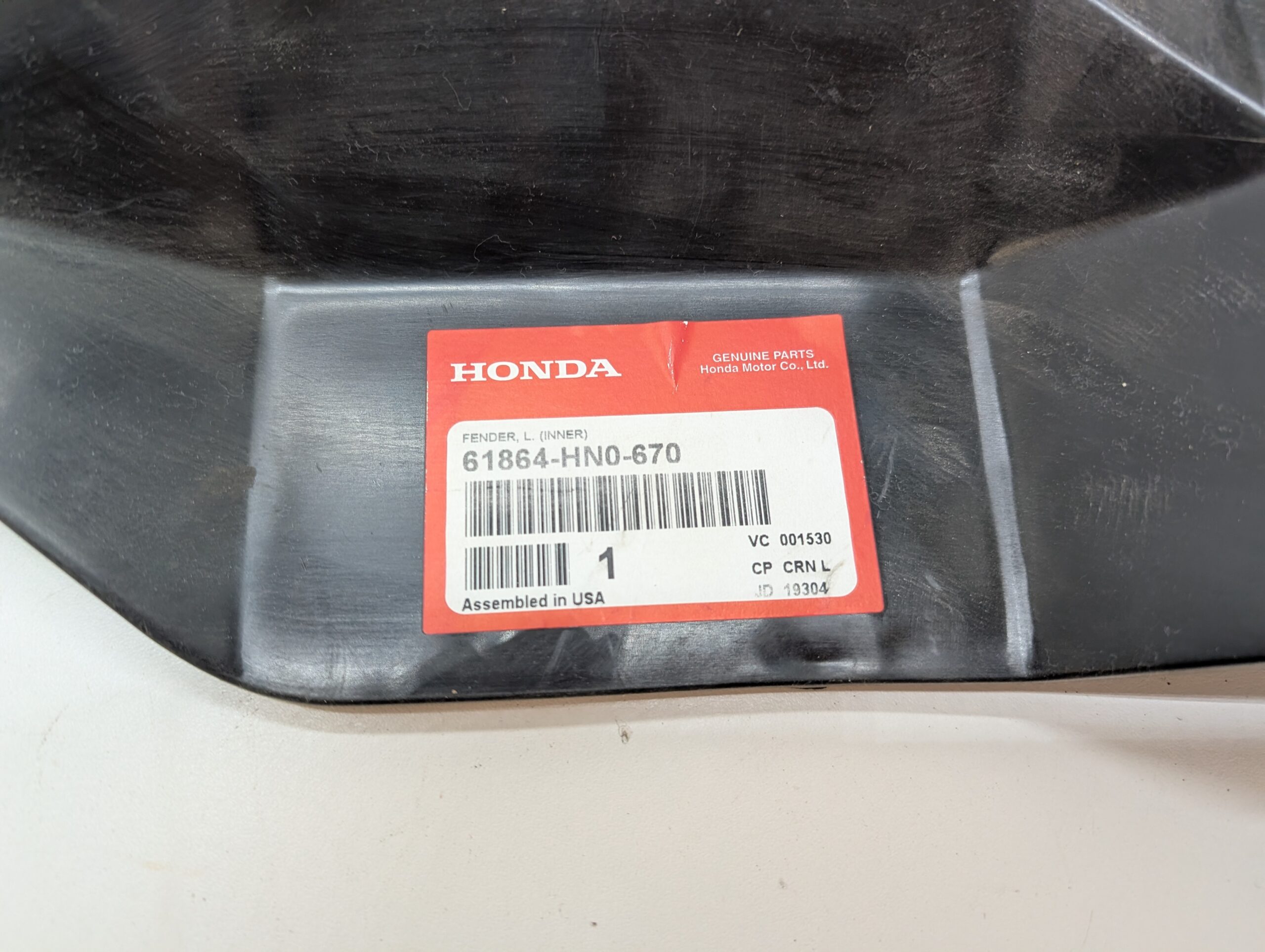 NOS Front Left Inner Fender - Image 3