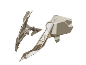 New OEM Ski-Doo Windshield Side Deflector Kit - Smoke - REV Gen5 (except Deep Snow) for Med and higher Windshields