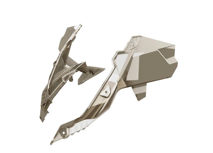 New OEM Ski-Doo Windshield Side Deflector Kit - Smoke - REV Gen5 (except Deep Snow) for Med and higher Windshields