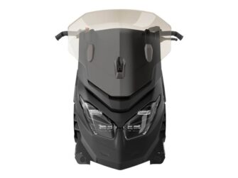 New OEM Ski-Doo Adjustable Windshield - Med To High - Smoke - REV Gen5 (except Deep Snow) (Requires Deflector Kit # 860202437)