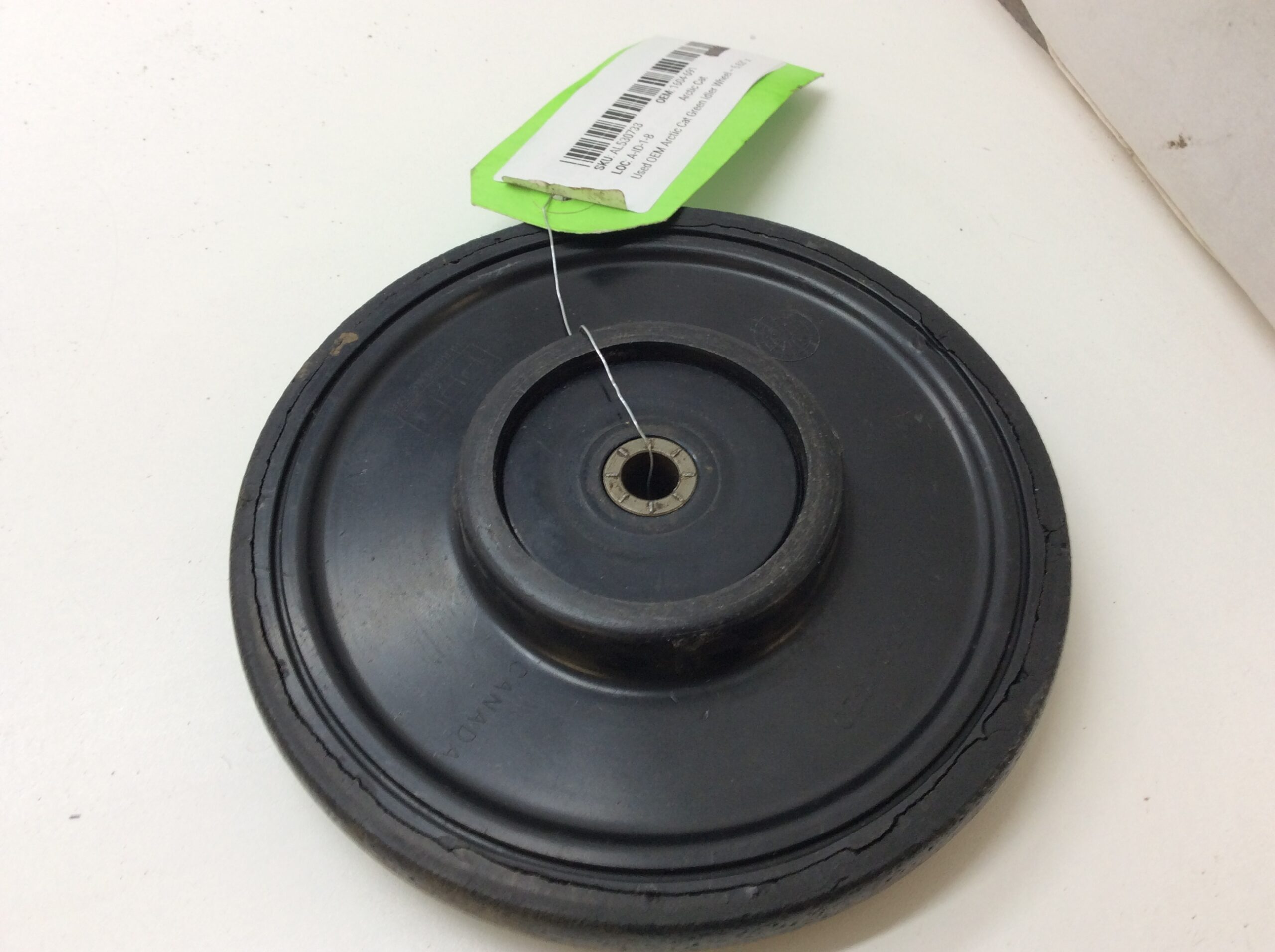 Used OEM Arctic Cat Green Idler Wheel - 5.63" x .625" - Image 3